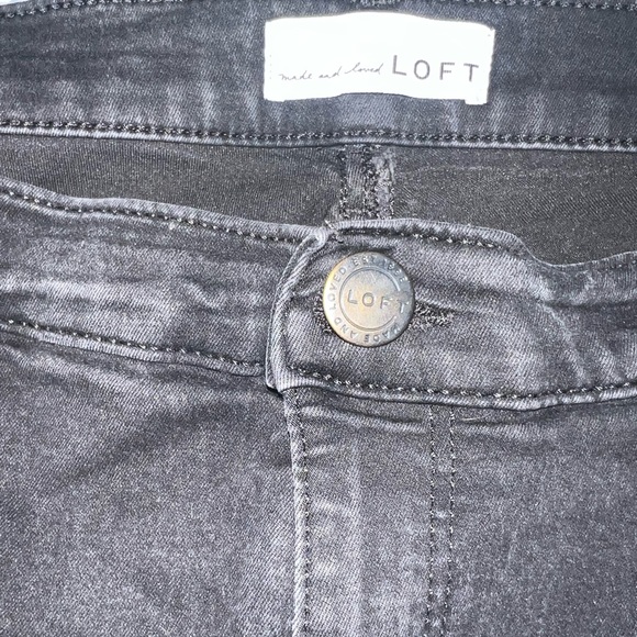 LOFT Modern Skinny Black Jeans, Size 32/14 - Picture 2 of 4